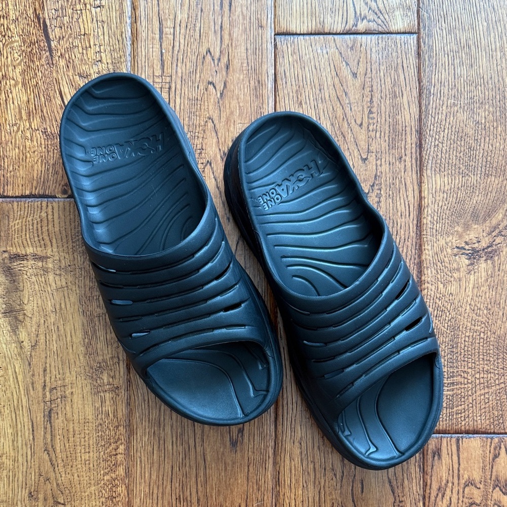 Hoka One One Black Slide Sandals